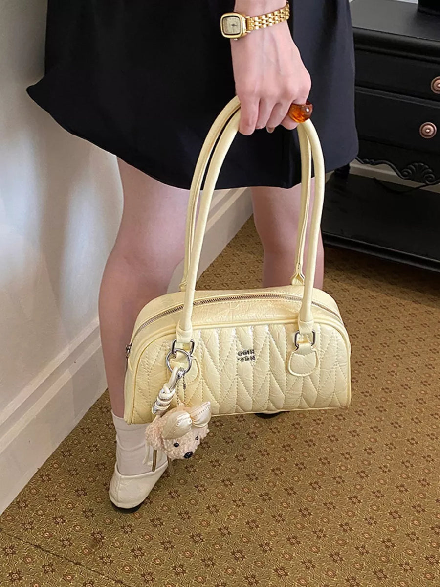 Quilted Zip Shoulder Bag option 5
