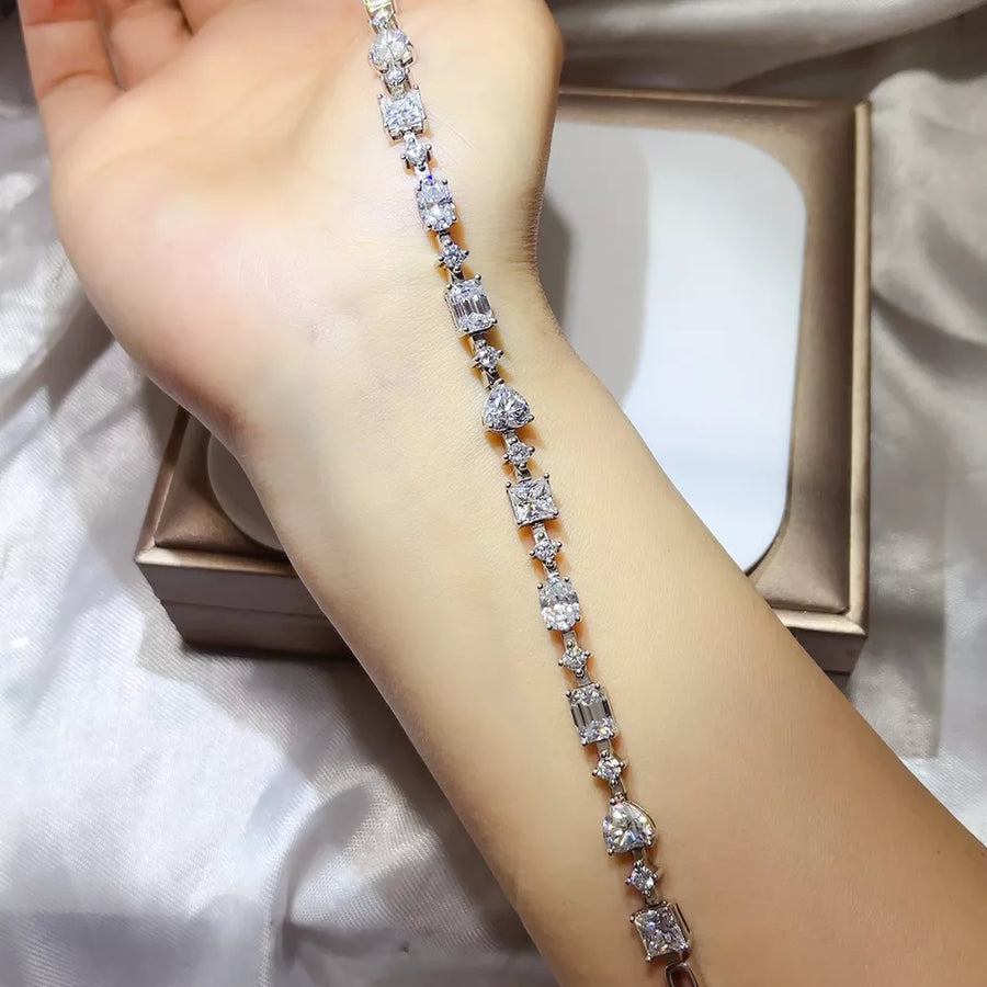 925 Sterling Silver Moissanite Bracelet option 3