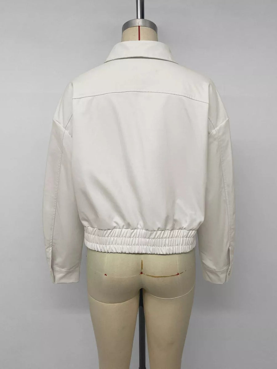 Cropped Faux Leather Jacket option 8