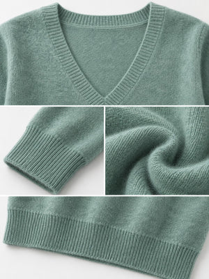 Golden Camel relaxed v-neck sweater with v-neck