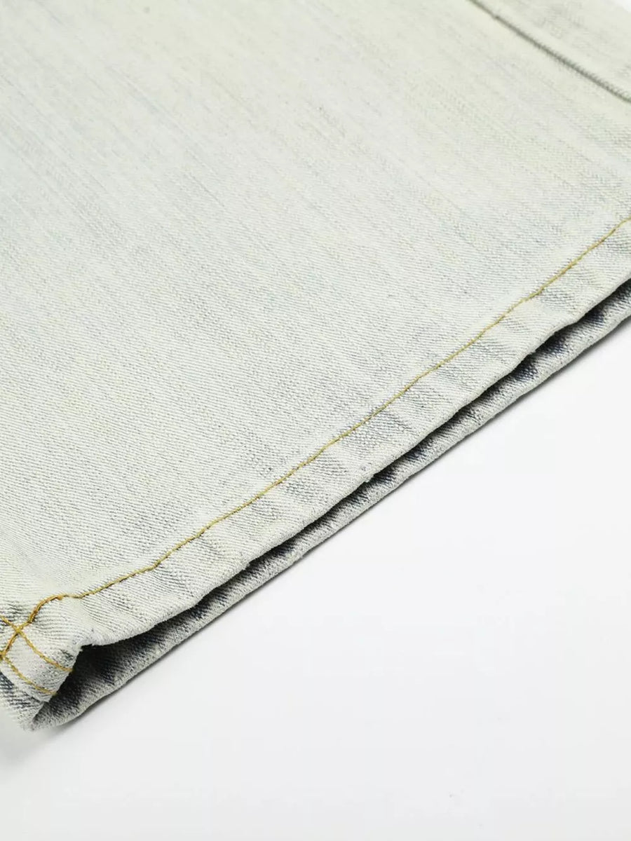 Men S Washed Wide Leg Jeans option 7