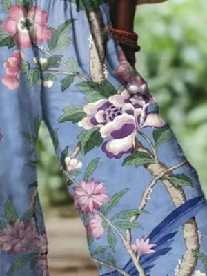wide-leg pants featuring floral in Cerise with 100% polyester Care instructions: Machine wash cold texture