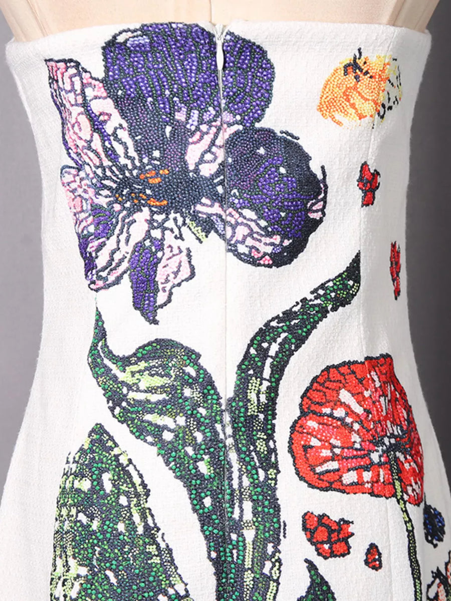 Strapless Floral Mini Dress option 9