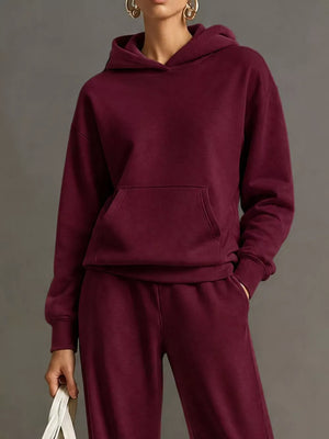 Royal Blue relaxed lounge set with hooded