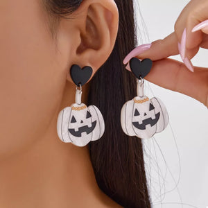 black earrings with graphic and not applicable