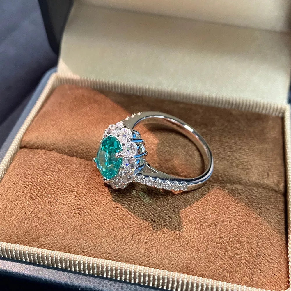 925 sterling silver, Emerald Care instructions: Avoid wearing during exercise, a ring in Green with jewelry silhouette