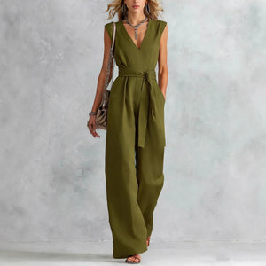 Sleeveless Wide Leg Jumpsuit, view 11