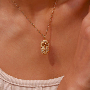 necklace in Style B with zodiac and 18K gold-plated