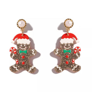 red earrings with pearl accent and n/a
