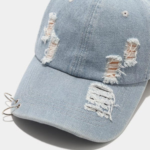 white fitted cap with N/A