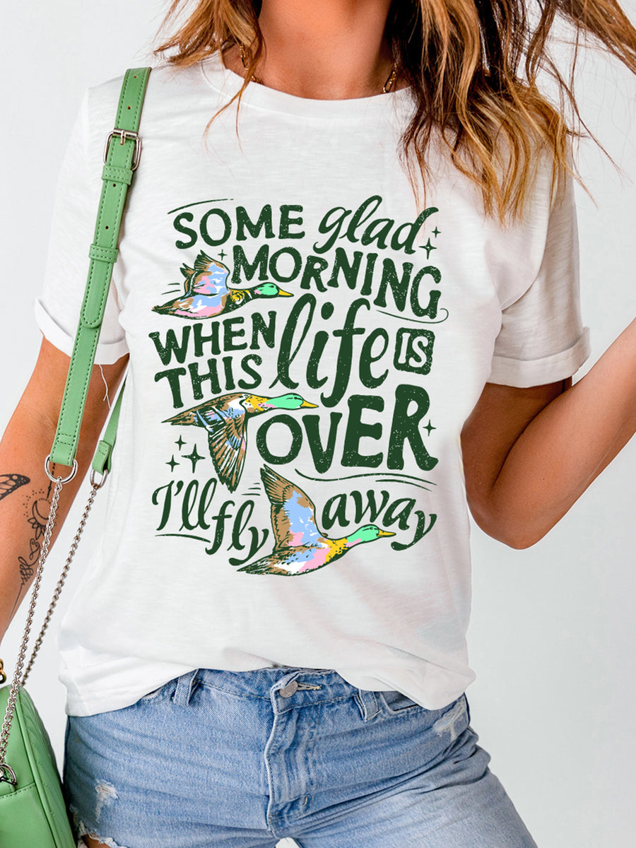 dark green t-shirt featuring plus-size and graphic print