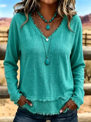 blouse in khaki