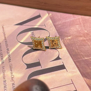 18K Gold-Plated,925 sterling silver Care instructions: Avoid wearing during exer earrings in Gold with regular silhouette