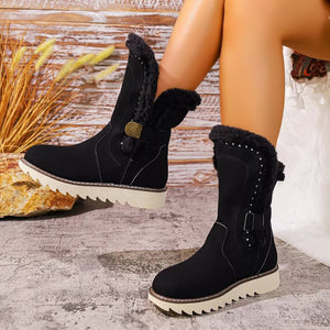PU Leather,Fluff,Rubber Imported Size &amp boots in brown with regular silhouette