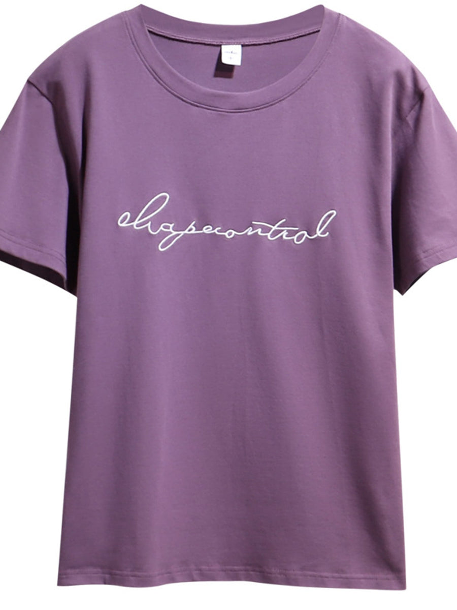 white regular t-shirt with round neck