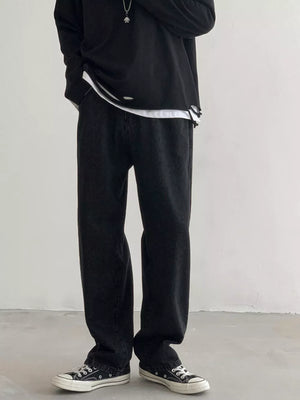 Black Men's Loose Fit Jeans