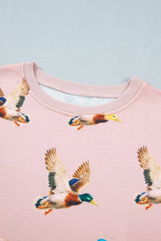 artsy sweatshirt in brown with crew neck