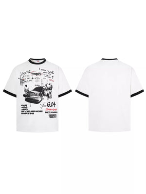 100% Polyester Care instructions: Machine wash cold t-shirt in White with regular silhouette