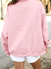 50% viscose, 50% polyester Care instructions: Machine wash cold sweatshirt in red with oversized silhouette