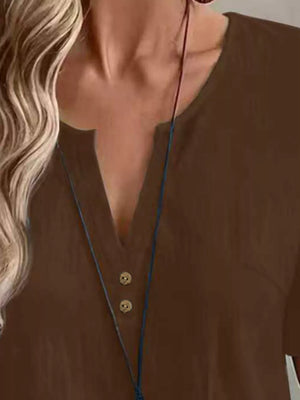 100% polyester Care instructions: Machine wash cold blouse in Navy Blue with relaxed silhouette