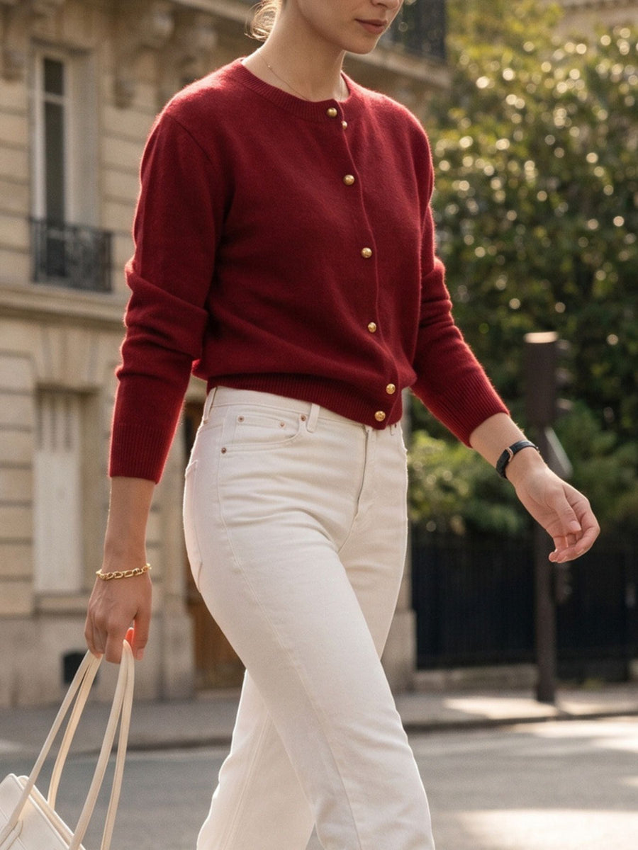 Yellow cardigan with stretch and long sleeve