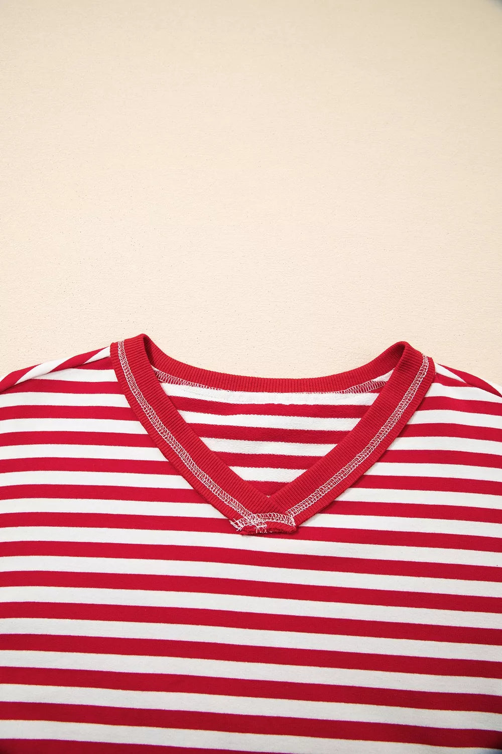 sweatshirt featuring striped in white with 50% cotton, 50% elastane Care instructions: Machine wash cold texture