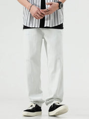 Men S Distressed Relaxed Fit Jeans in White