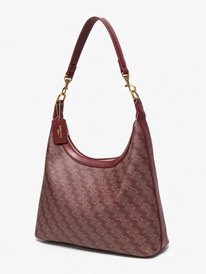 burgundy handbag