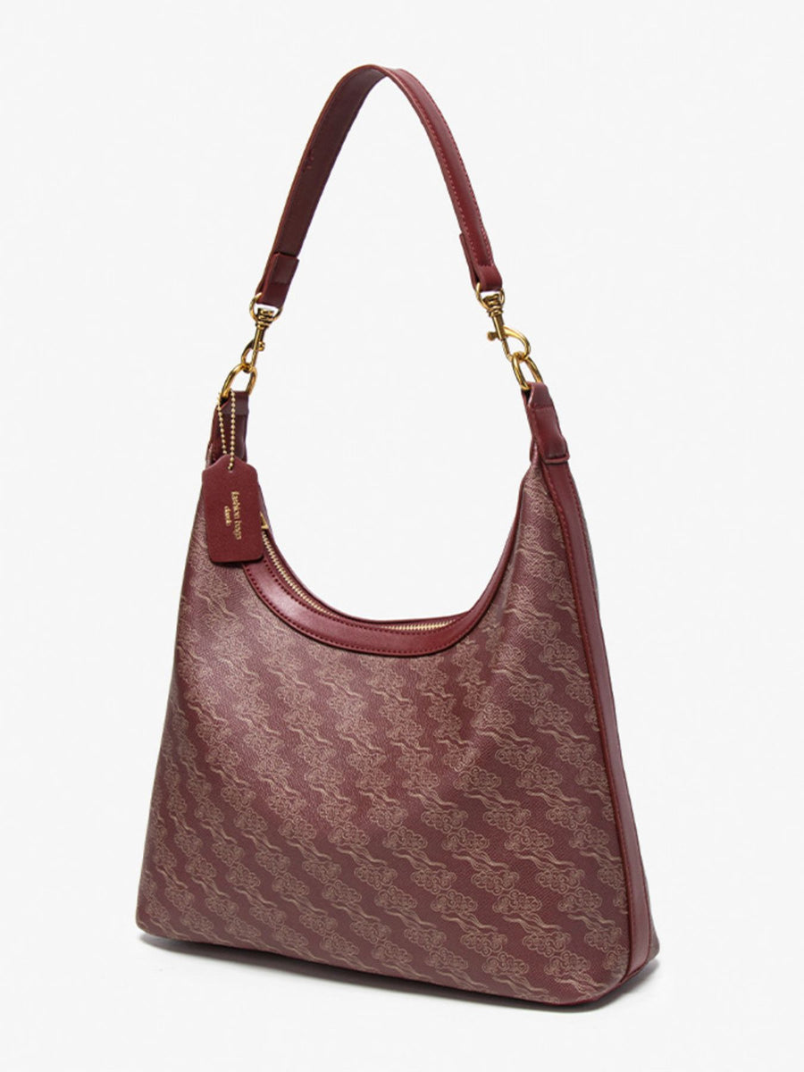 burgundy handbag