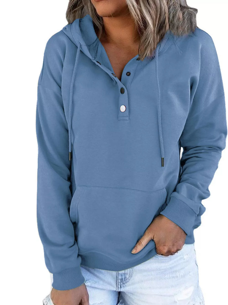 Full Size Kangaroo Pocket Drawstring Hoodie in Army Green, view 15