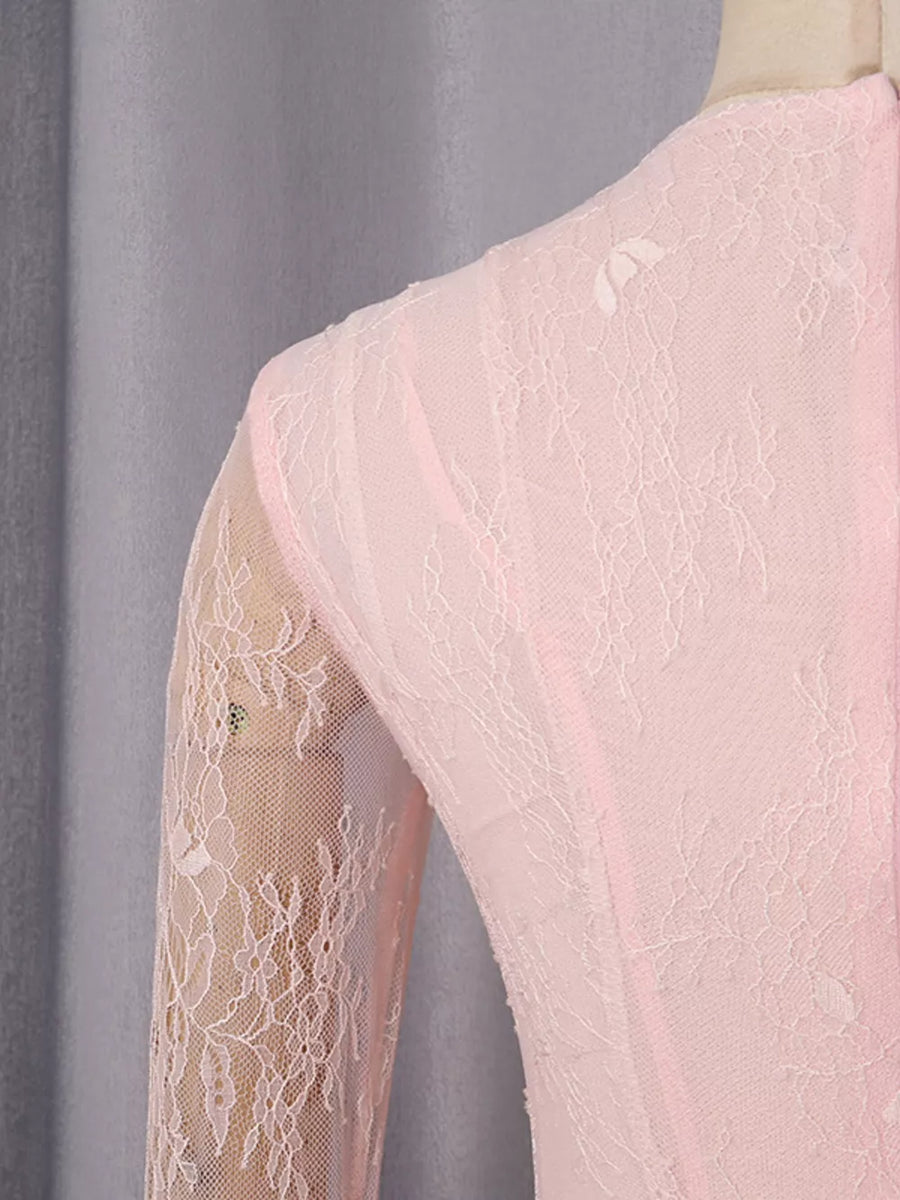 Lace Flare Sleeve Mini Dress option 9