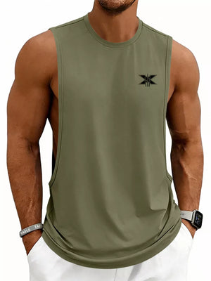 Men's Full Size Round Neck Tank Plus Size in Sage, view 17