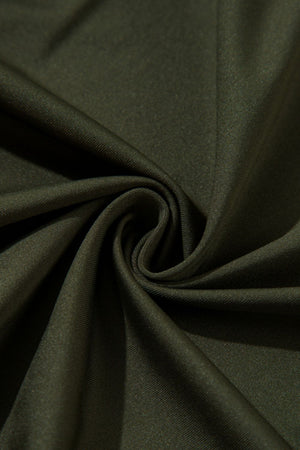 Army Green Draped Bodice Wrap Bodysuit