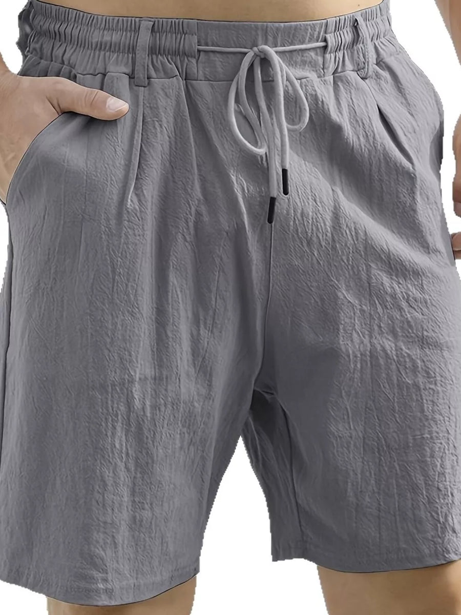 Men's Lightweight Drawstring Shorts Plus Size in Army Green