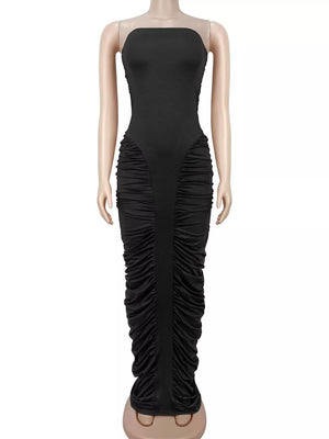 black bodycon dress with maxi and pullover