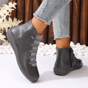 black with ankle boots with lace-up
