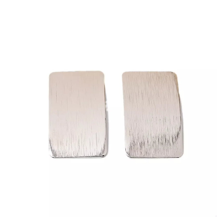 18k Gold-plated Rectangle Earrings in Gold with gold-plated