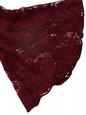 mini dress in Burgundy with lace and mini