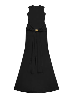 black bodycon dress with maxi and pullover