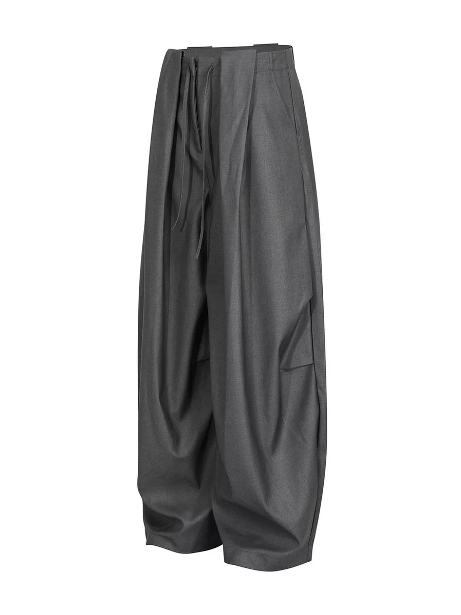 Men's Wide Leg Dress Pants in Gray