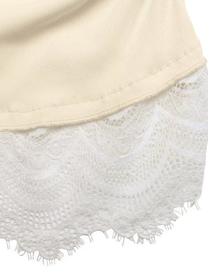 Lace Trim Long Sleeve T-shirt option 9