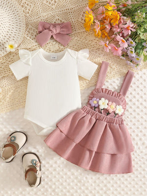 95% polyester, 5% spandex Care instructions: Machine wash cold overall dress in Pink with A-line silhouette