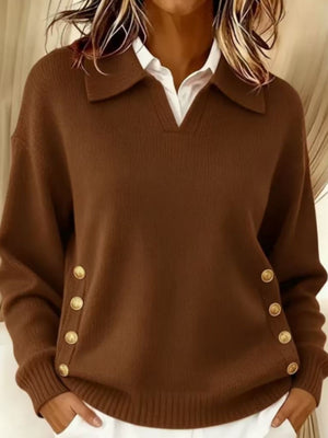 Khaki pullover sweater