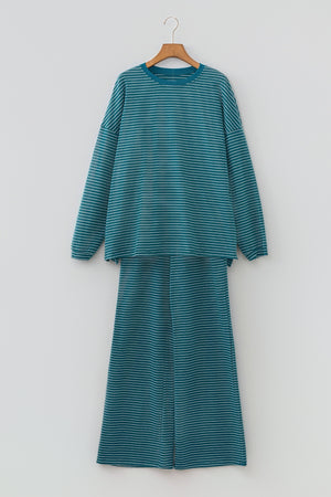 athleisure lounge set in Air Force Blue with crew neck