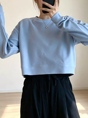 Crew Neck Drop Shoulder Sweatshirt, view 16