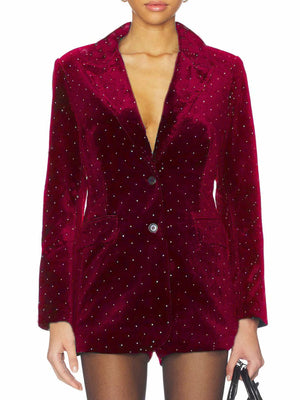 100% polyester Care instructions: Machine wash cold blazer in Black with regular silhouette