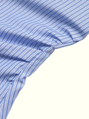 button-down shirt featuring striped in white with 100% polyester Care instructions: Machine wash cold texture