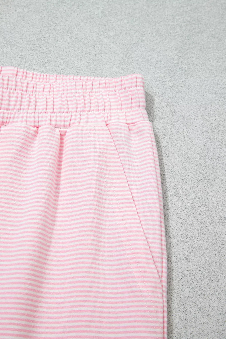 Striped Long Sleeve Top And Pants Set in Blush Pink, view 14