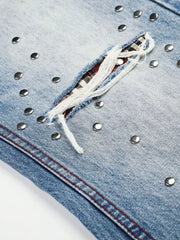 Men's Distressed Wide-leg Jeans option 5