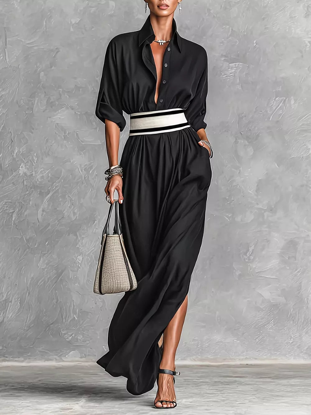 100% polyester Care instructions: Machine wash cold maxi dress in Pink with A-line silhouette